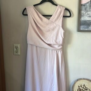 NWT Adrianna Papell Blush Pink Crepe Cascade Gown Size 6 Evening